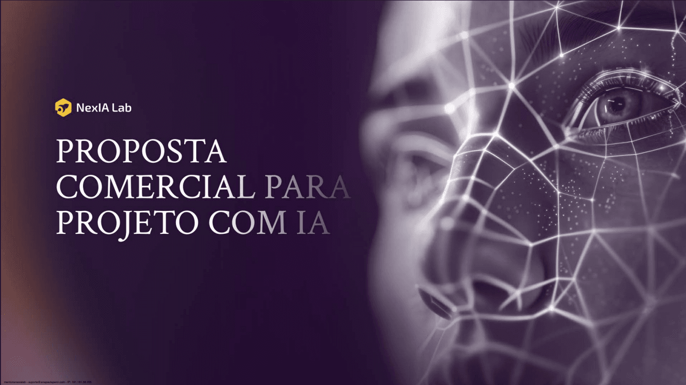 Capa da proposta comercial para projeto com IA da NexIA Lab