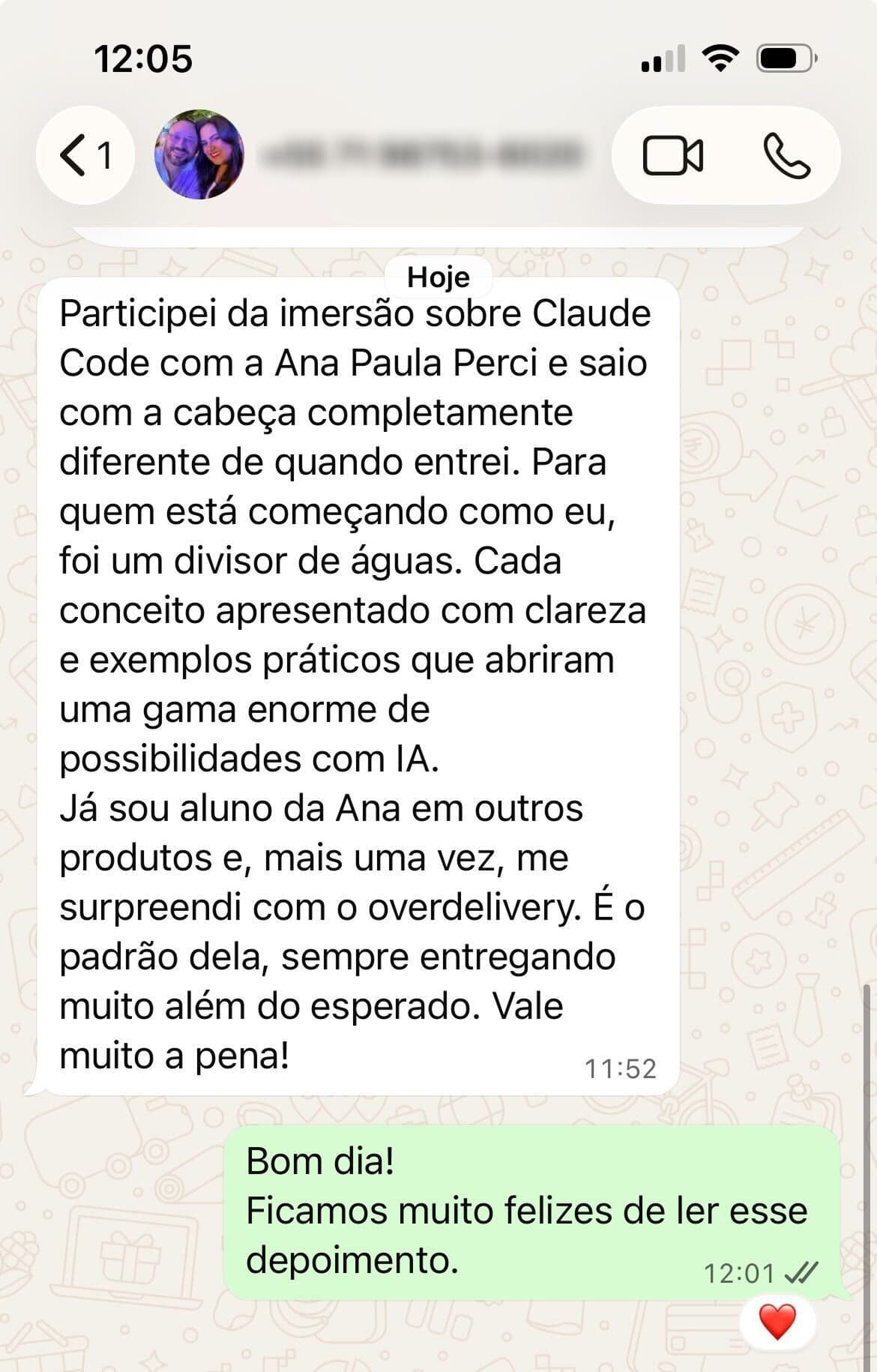 Depoimento de aluno do Solo 5