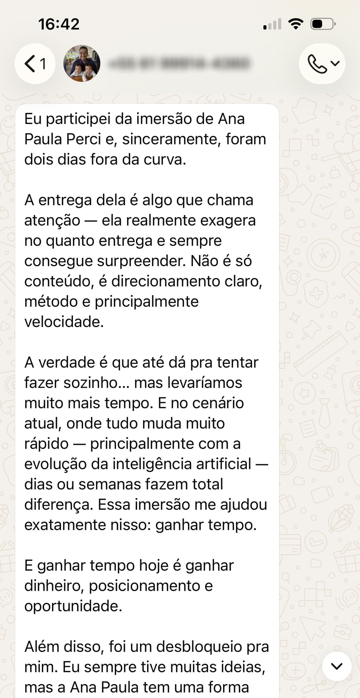 Depoimento de aluno do Solo 7