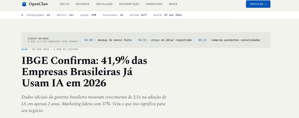 Manchete sobre o avanço do mercado de inteligência artificial